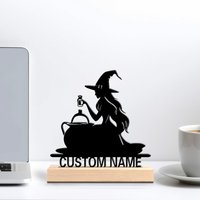 1pc New Design Personalized Custom Witch Wooden Base Wall Decor for Living Room Garage Modern Industrial Style Gift Decoration