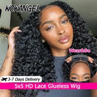 Burmese Curly Human Hair Wig 5x5 HD Lace Closure Wigs 100% Human Hair Pre Plucked Ready To Wear Glueless Wigs For Black Women image 3