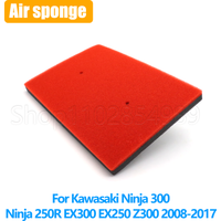 Air Filter Replacement For Kawasaki Ninja 300 Ninja 250R EX300 EX250 Z300 Air Inlet Sponge Air Sponge Motorcycle Accessories