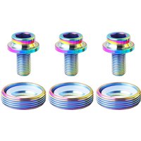 AliExpress OIMG Titanium M8X15mm Crank Cap Bottom Bracket Axle Screw Center Shaft Crankset Fixing Bolts for Bike Cover Square Hole Crankarm Bolt