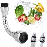2 Modes Sink Faucet 360 Degree Rotation Filter Extension Tube Shower Water Saving Tap Universal Kitchen Gadgets Accessories