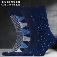2/4Pairs Men's Socks High Quality Business Casual Socks Long Socks For Men Dress Socks Male Gifts Autumn Winter Warm Sox