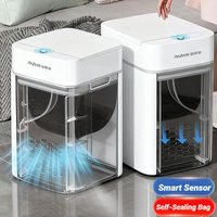 Smart Sensor Trash Can 12L Auto Adsorption Bag With Lid Garbage Can Living Room Kitchen Household Large Capacity For Home Garbag
