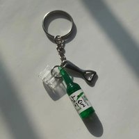 Korean soju bottle keychain with bottle opener soju shot glass