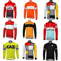 AliExpress DOWNORUP Cycling Jersey long sleeves winter fleece and no fleece team cycling clothing mtb jersey