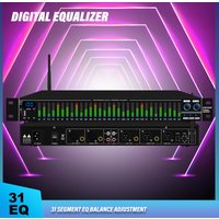 Digital Equalizer 31 Stage Tuner Professional Stage Performance Noise Reduction Audio Processing