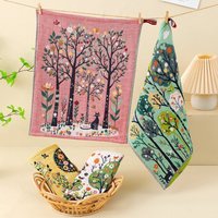 New 34x40cm Large Hand Towel 4 Layer Cotton Gauze Decorative Kitchen Towel Quick Dry Tea Towel Home Restaurant