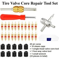 AliExpress NONE 33PCS Tire Valve Core Repair Kit with Valve Cores Stem Caps Remover Parts for Car Motorcycle Bicycle Tire Accessories Set