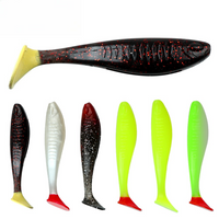 7pcs Floating Soft Lure Set 7cm4.5g T-Tail Soft WormsHigh-Resilience Artificial Lure Saltwater Fishing Lures Fishing Gear