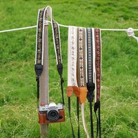 Camera Shoulder Strap Neck Strap Wider Thicker Vintage Retro Long Easy Install Buckle Strap Flower for Sony Fuji Canon Nikon PK