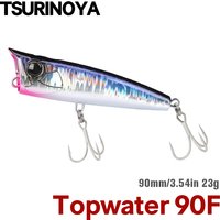 TSURINOYA 90F Topwater Popper Fishing Lure 90mm 23g DASHER Surface Floating Hard Bait For Saltwater Power Fishing SW Game Model