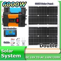 6000W Interver Outdoor Power 12v Solar Power Generator Panel with 30A Solar Kit Charge Controller Solar System Set Camping Car