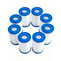 Ice Bath Tub 5x2.5 Inch Pleated Sediment Replacement 20 Micron Filter Cartridge for Cold Plunge Water Treatment 8Pcs