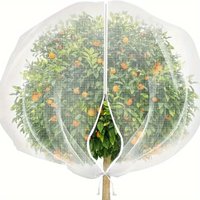 1pc Fruit Tree Protective Net Bags with Zipper and Drawstring - Bird, Pest and Deer Barrier Mesh Cover for Trees and Bushes