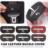 Car Seat Belt Buckle Leather Anti-Scratch Protector Cover For DS DS4S DS5 5LS DS3 DS4 DS6 DS7 DS9 E-Tense SPIRIT RUBIS