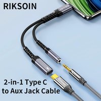 USB c to 3.5mm Headphone and Charger Adapter,2 in-1 USB C PD 3.0 Charging Port to Aux Audio Cable for iPhone 17,16,15,Galaxy