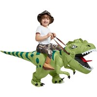 2026 Inflatable Dinosaur Riding T Rex Air Blow Up Funny Fancy Dress Party Halloween Costume For Kids Adult