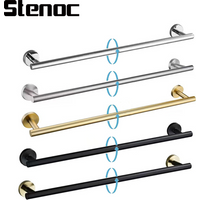 Brushed Gold Bathroom Towel Bar Rack Stainless Steel Wall Mounted Towel Holder Hotel Bathroom Hardware Space Saving Towel Rod