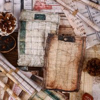30pcs Retro schedule Decor Scrapbook Vintage Material Paper Kit DIY Junk Journal Collage Photo Album Retro Background paper