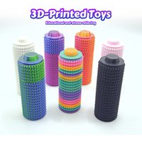 Sensory Roller Fidget Toy Clicker Tactile Spikes for Anxiety Stress Relief Pain Stimming Autism Over Stimulation with Lanyard