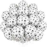 35Pcs 12 Inch Dog Paw Print Balloons,for Kids Children Dogs Lover Farm Animal Theme Baby Shower Party Decor