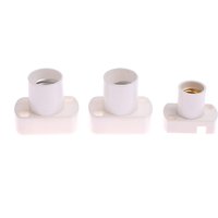 ใYY32ใWhite Mini Screw Lamp Base E12 E14 E17 Supporto Lamp Holder Light Bulb Socket Holder Adapter Lamp Fixing Base Accessories