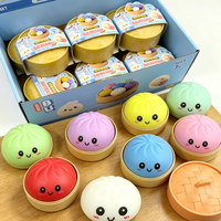 Blind box Pressure Dumpling Squishies Cute Colorful Bun Toys Slow Rising Stress Relief Fidget Toys for Adults Anti-Anxiety Gifts
