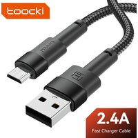 Toocki 2.4A Micro USB Cable for Samsung Redmi Fast Charging PD Quick Charge Micro Cable for Fan Earphone Charger USB Data Cord