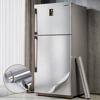 40cm PVC Waterproof Vinyl Wallpaper Stainless Brushed Silver Removable Film for Kitchen Elevator House Appliance Oil-Proof Decor