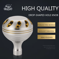 Lizard silver round Fishing Reel Handle Knob Alloy Material for Spinning Reel All Size High Quality