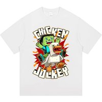 Chicken Game Don't Look At The Chicken Tshirt Funny Chicken Jockey Graphic T-shirt Male Miners Print Tees Men Fashion T Shirts