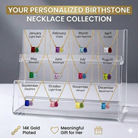 December Birthstone Romantic Heart Pendant Necklace — 14K Gold-Plated, Featuring a Red Heart and Colorful Cubic Zirconia