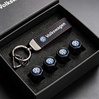VW Car Tire Wheel Valve Caps Cover Suede VW Car Key Chain Ring Keychain For VW GTI Scirocco Polo T5 Passat B6 Golf Tiguan Jetta