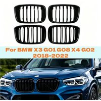 Glossy Black Front Kidney Grille For BMW X3 G01 G08 X4 G02 2018-2022 Single/Double Line Racing Grill Replacement