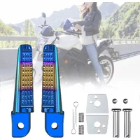 1 Pair Foot Peg Aluminum Alloy Rear Foot Rider Rests Motorcycle Rear Footrests for Honda Phantom 150 CB190R for Yamaha