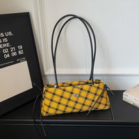 Fashion Microfiber Striped Plaid Zipper Bow Handbags Affordable Luxury Design Sense Shoulder Bags 2026 High Quality Satchels Bag