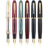 Jinhao 9019 Transparent Color Resin Fountain Pen Supplies 0.5/0.7mm Ink Student School Stationery Business Office Supplies Gift