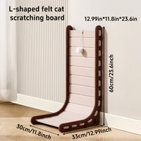 Cat Scratching Post, Cardboard Cat Scratching Post Toy, Large L-Shaped Vertical Cat Scratching Mat for Indoor Cats.