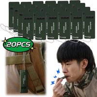 1-20PCS Survival Whistle High Decibel Emergency Whistle for Outdoor Camping&Hiking 3-Frequency Design Loud Safety Alarm Aid Tool