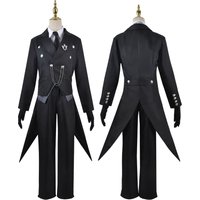 Anime Black Butler Sebastian Michaelis Cosplay Costume Outfits Halloween Carnival Party Role Play Uniform Wigs