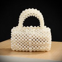 Elegant evening dress bag beaded weaving stylish and versatile banquet and party handbag pearl storage bag for socialite out