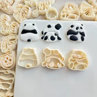 Chinese National Treasure Cute Panda Shaped 3 Types Clay Cutting Molds For DIY Earrings Jewelry Making
