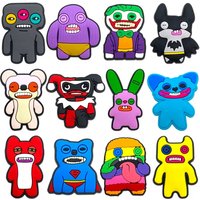 12-100Pcs Fuggler Teeth Monster Shoe Charms Pin for Clog Sandal Accessories DIY Shoe Decoration Wristband Kids Party X-mas Gifts