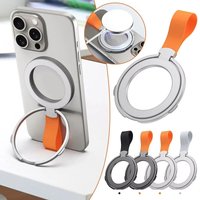 Doubleside Magnetic Finger Holder Phone Grip Kickstand For iPhone 17 16 15 14 13 Series For Magsafe 360 Rotation Removable Stand