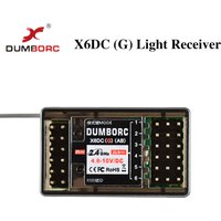 DUMBORC X6DCG 2.4G 6CH Light Servo and Motor Control Receiver with Gyro for X6 Transmitter RC Car Boat Transmitter