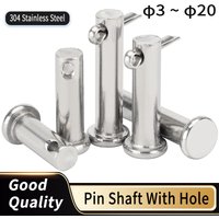 304 Stainless Steel Dowel Pins Flat Head with Hole M3-M20 Size Range 8-150mm Dowel Pin Opening Pin Secure Locking Easy Removal