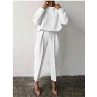 Fashion Long Sleeve Solid Pant Sets Women'S 2024 Autumn Casual Office Ladies 2 Piece Set Solid Color Simple Female Streetwear