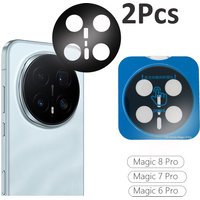 2Pcs For Honor Magic 8 7 6 Pro 7pro Camera Lens Glass Cover Locator Easy Installation Protector For X200Ultra Camera Glass Film