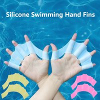 Silicone Swimming Hand Fins Flipper Men Women Child Swim Sport Professional Training Finger Hand Webbed Gloves Paddles Equipment