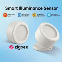 Tuya ZigBee Smart Light Sensor Luminance Illumination Brightness Detector Battery Operated Support Home Assistant Zigbee2mqtt